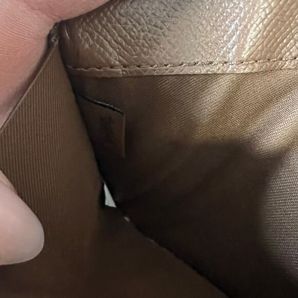 COACH Essential Slim Wallet Tan Saddle Brown Pebble Leather Gold Logo - Picture 9 of 11